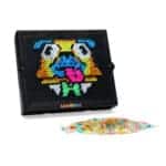Lite Brite Super Bright with colorful pegs against white background.