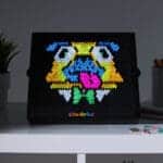 Lite Brite Super Bright lit up on table.
