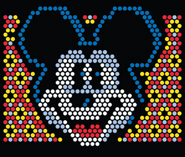 Mickey Mouse Lite Brite template.