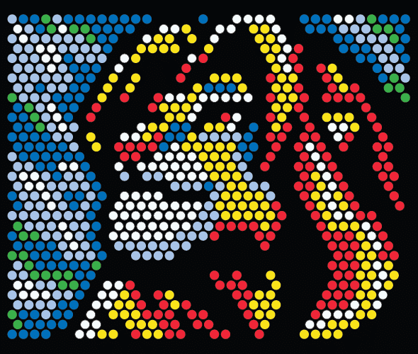 The Lion King Lite Brite template.
