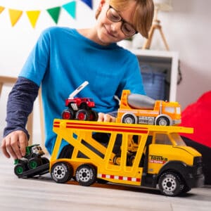 kid with Car Carrier