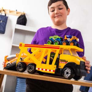 kid with Car Carrier