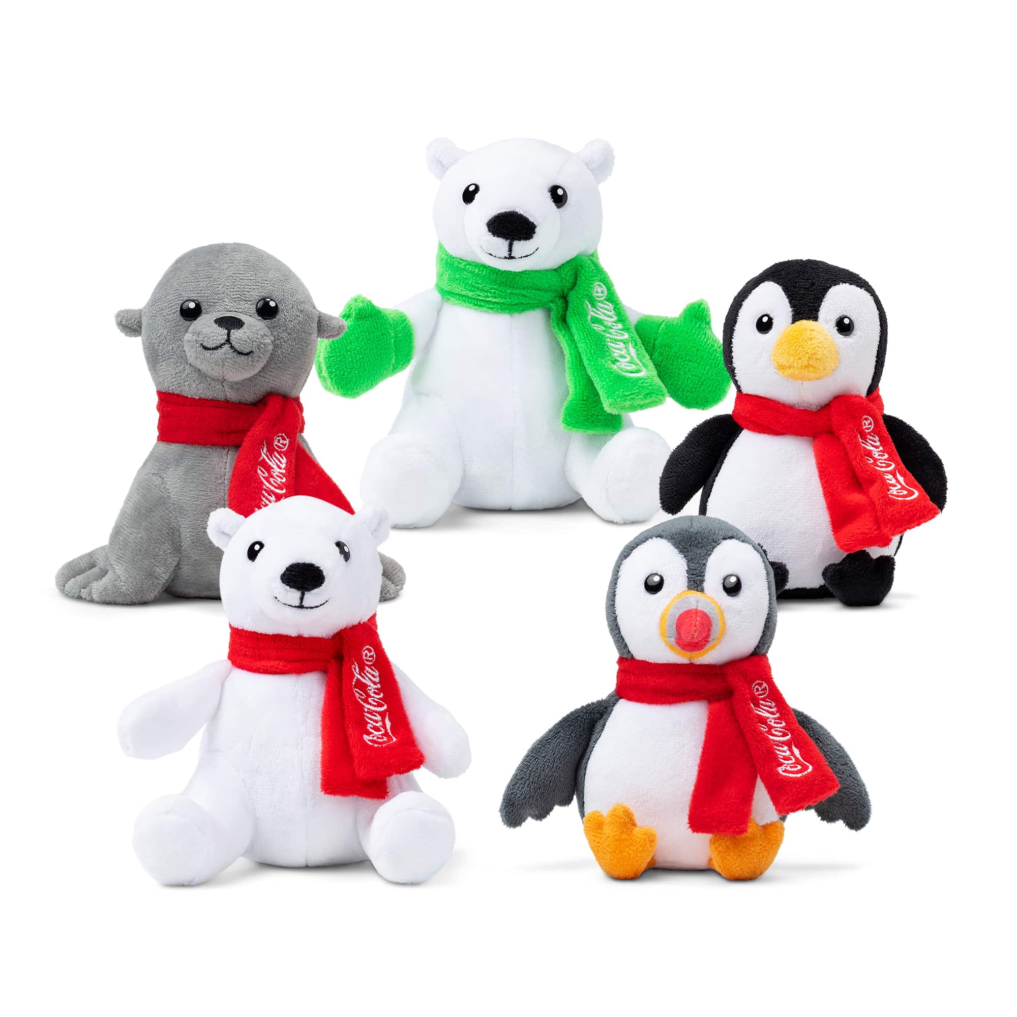 Coca-Cola® - Coca-Cola Pop Cans! Collectibles 5 Plush Figures