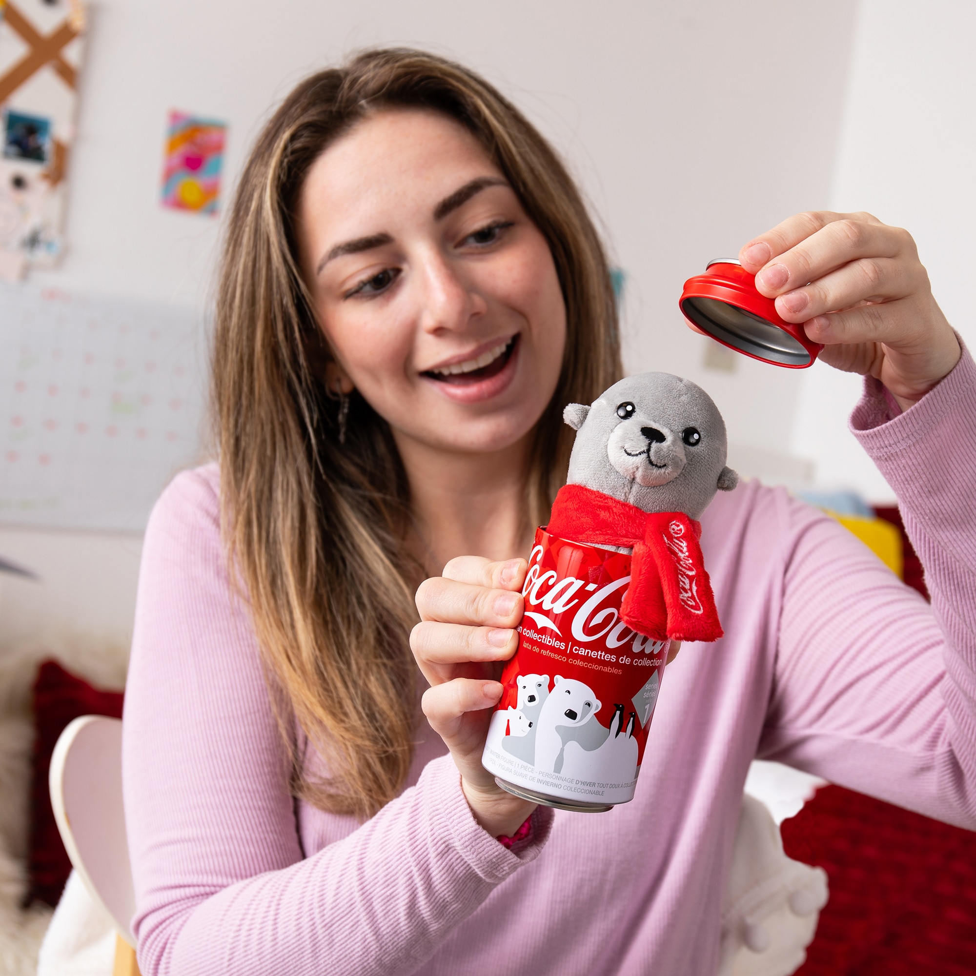 Coca-Cola® - Coca-Cola Pop Cans! Collectibles 5 Plush Figures