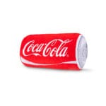 Coca-Cola Novelty Plush can solo shot against white background.