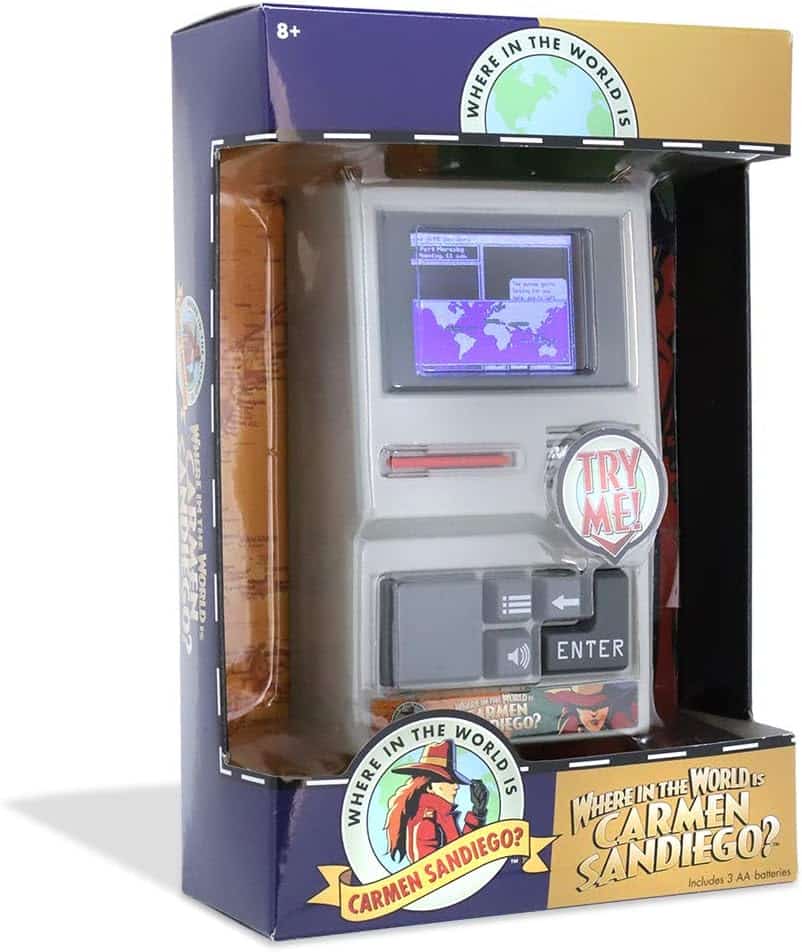 Carmen Sandiego Game against white background.
