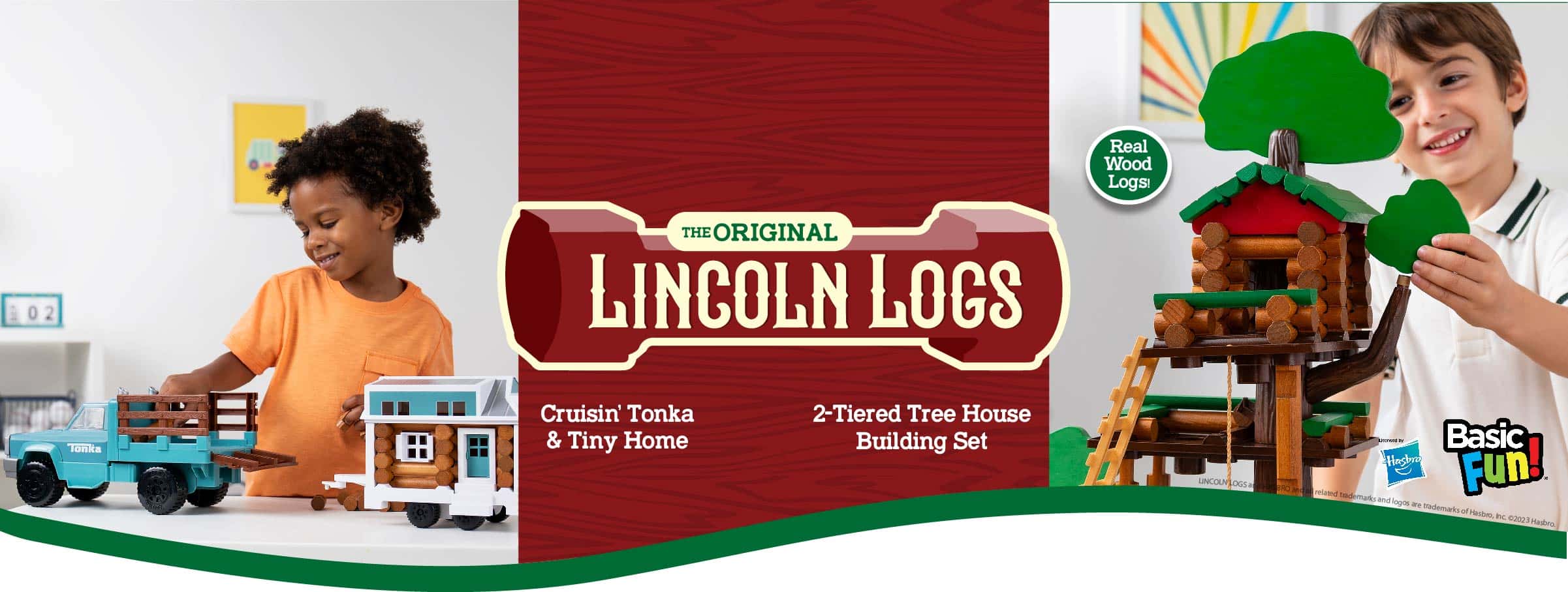Basic Fun Sales 4 Lincoln Logs banner