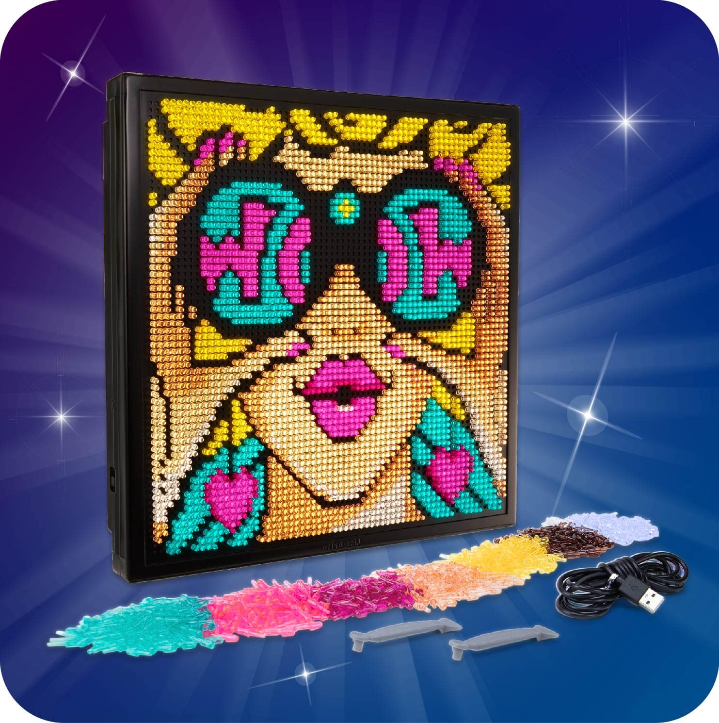 Buy Lite Brite Refill: Little Miss (12 sheets with colored letters) - for  Magic Screen, Create With Light, Basic Fun, Bridge Direct, and Retro Style  Lite Brites Online at desertcartINDIA