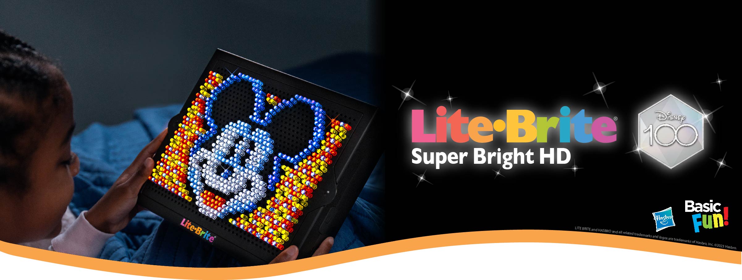 Lite Brite Super Bright Disney 100 banner
