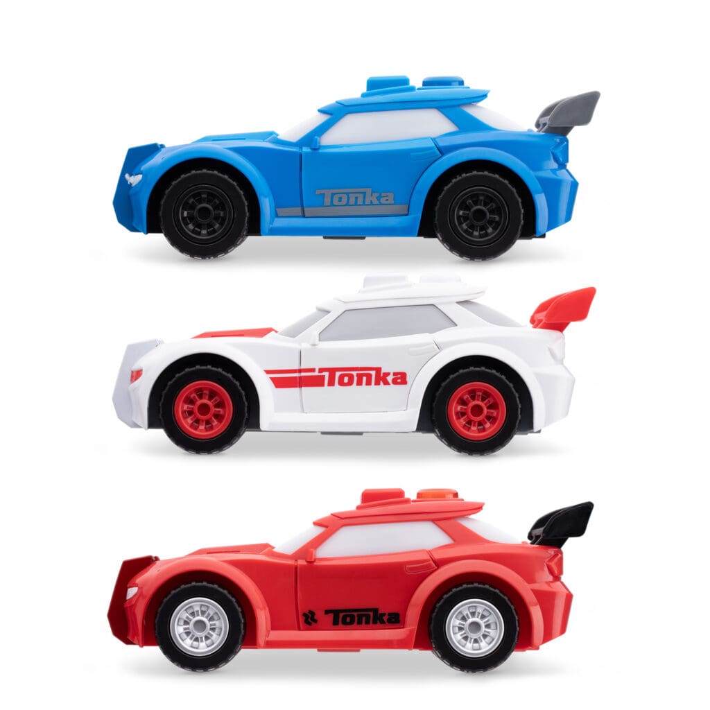 Tonka Carrier Three Pack Sports Cars against white background.