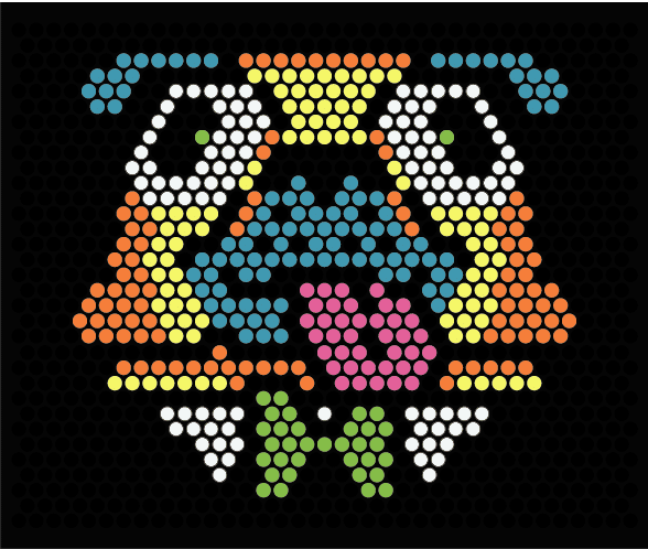 Bowtie Pug Lite Brite template