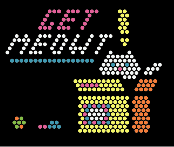 Box Cat Lite Brite template.