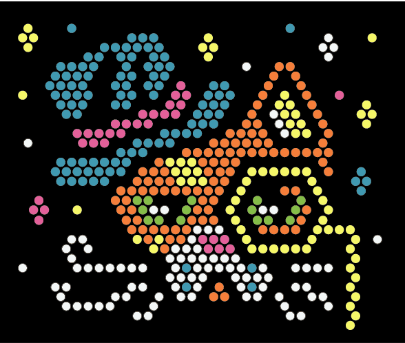 Fancy Cat Lite Brite template