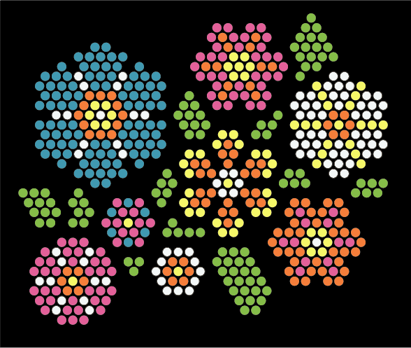 Flowers Lite Brite template