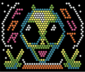 Funky Alien Lite Brite template