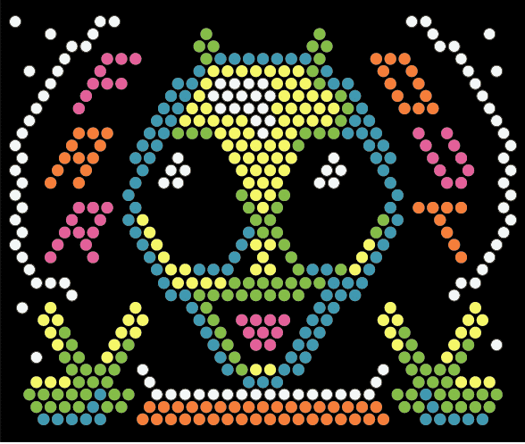 Funky Alien Lite Brite template