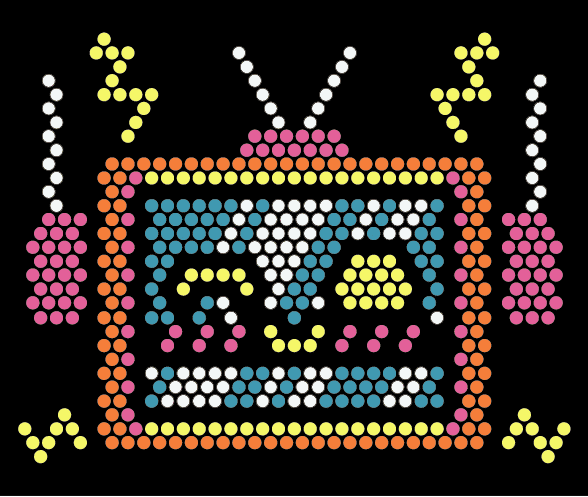 Robot Lite Brite template