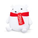Coca-Cola Trendy Polar Bear against white background.