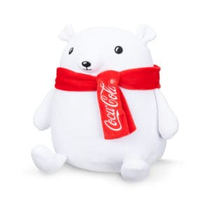 Coca-Cola Trendy Polar Bear against white background.