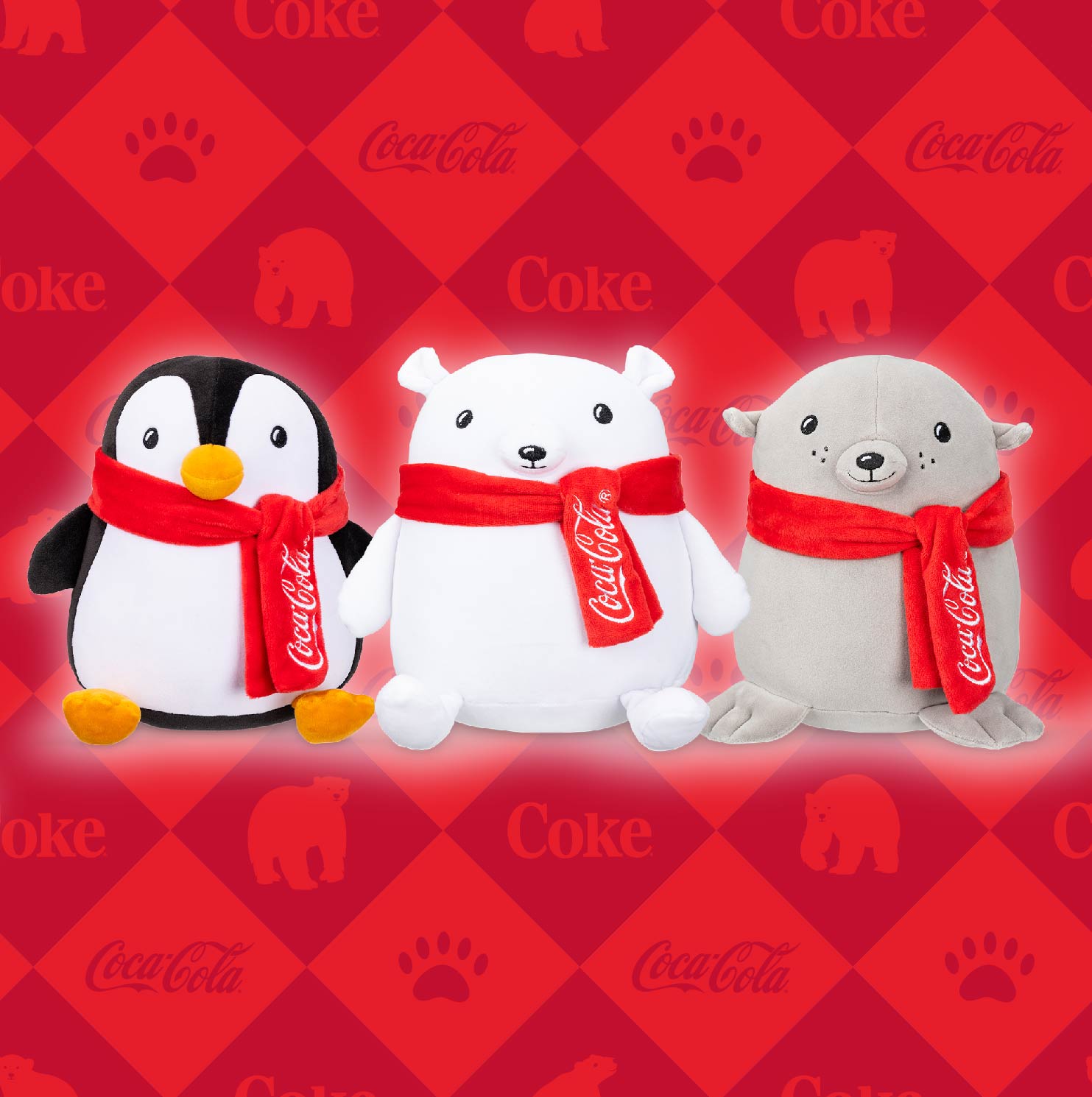 Coca Cola Brand Page Plush Animals