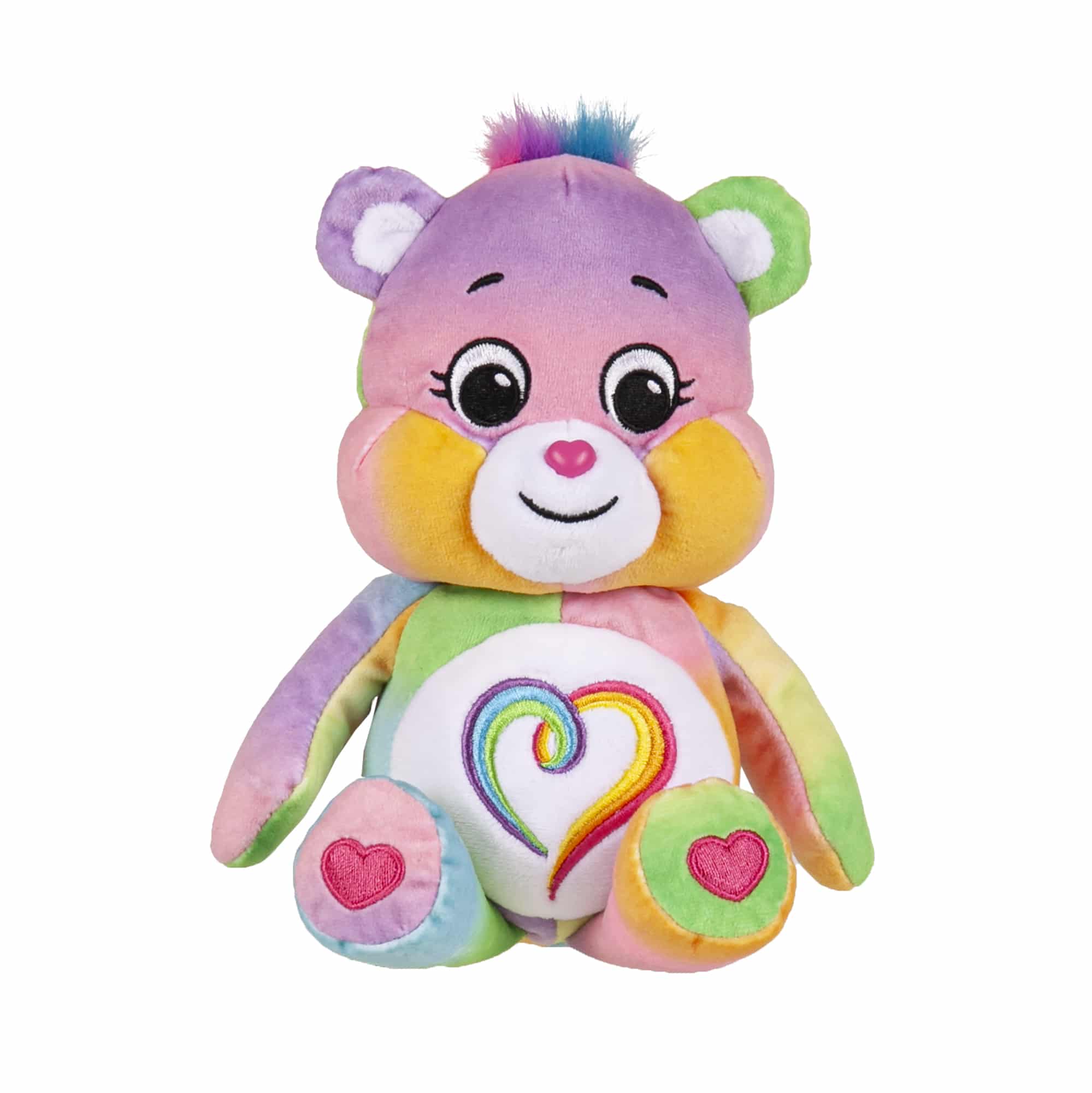 Colorful Care Bear Fun Size Togetherness Bear on white background.