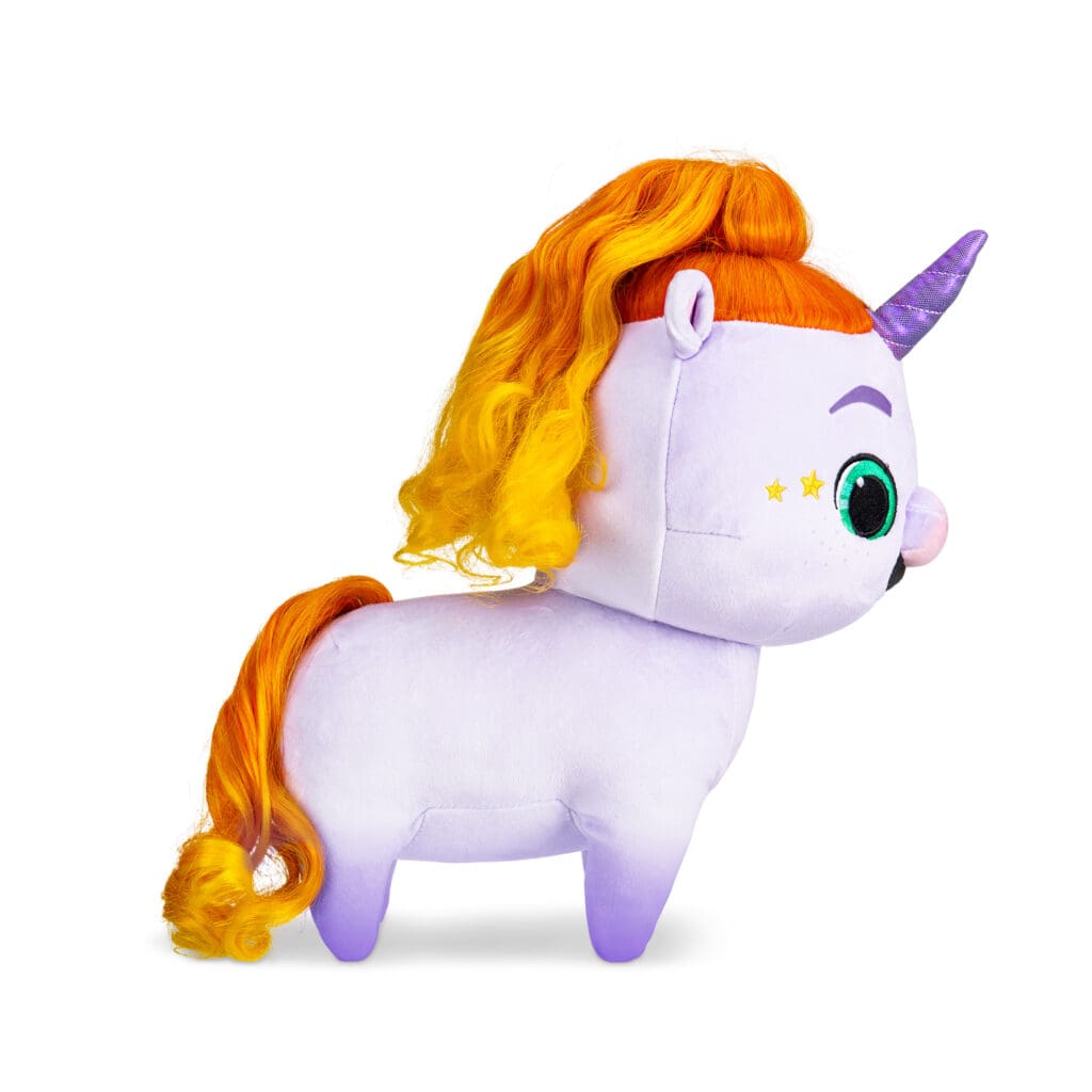 Side profile of Not Quite Narwhal Ollie against white background.