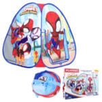 Playhut Spidy Friends Hideout with packaging and wrapped up displayed on white background.