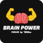 Brain Power fuled by Tonka- image of brain with biceps flexing.