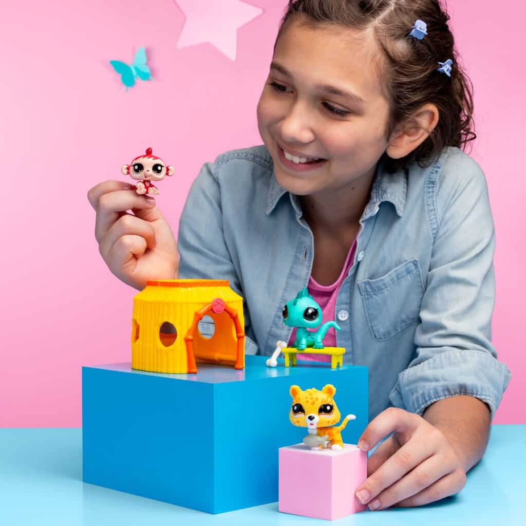 LPS Tiki Jungle Play Pack being played with by young girl.