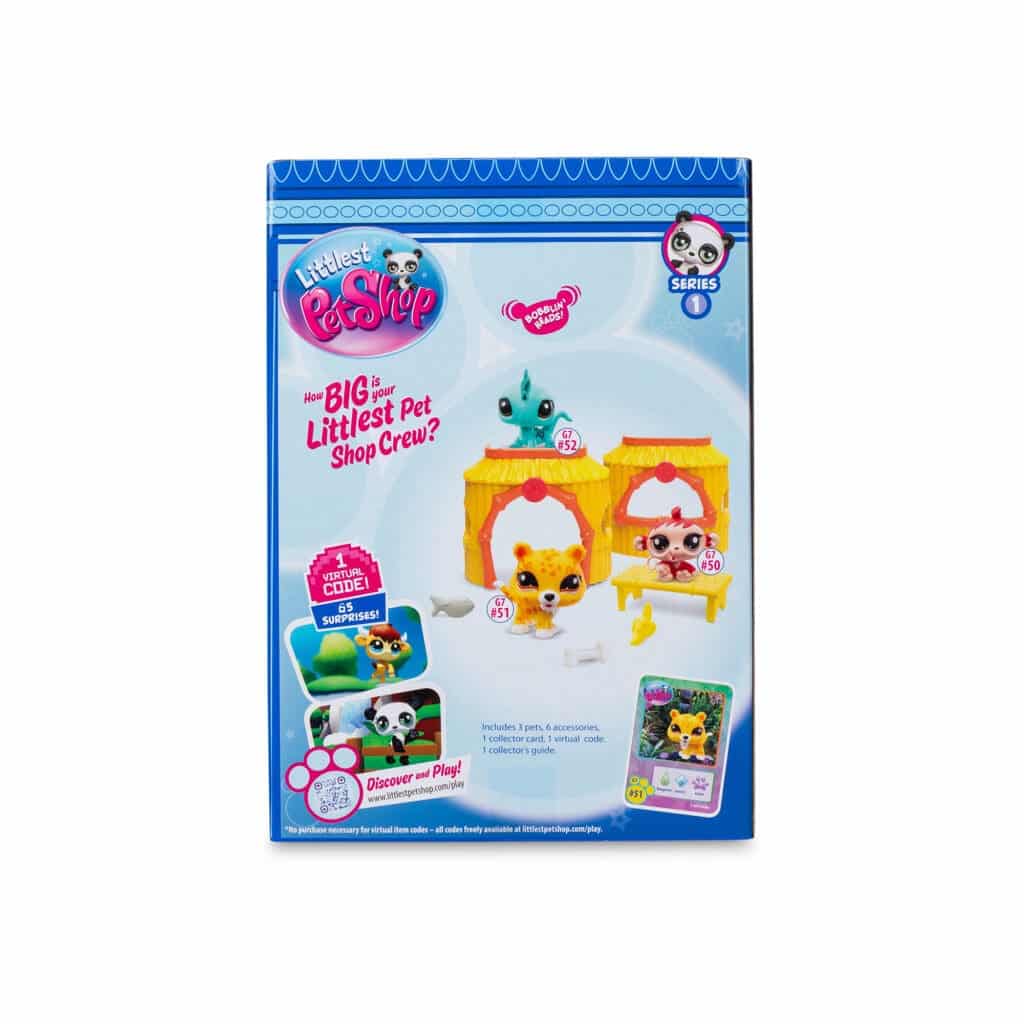 Back of LPS Tiki Jungle Play Pack on white background.