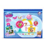 Back of LPS Fun Factory Play Set in packaging on display on a white background.