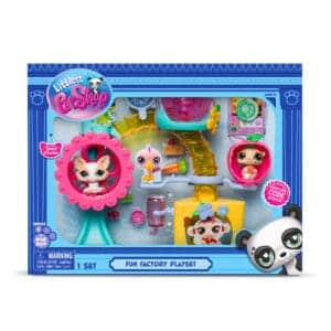 LPS Fun Factory Play Set in packaging on display on a white background.