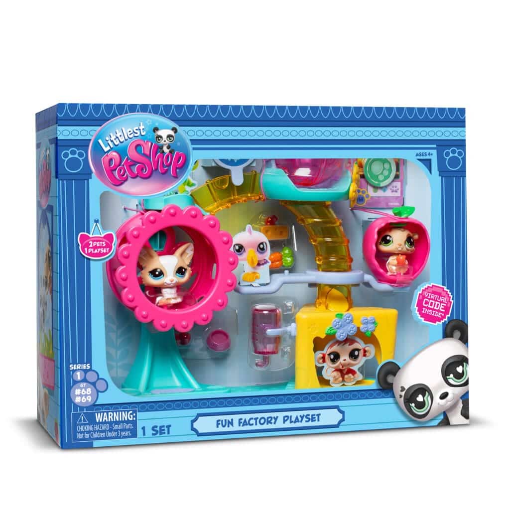 LPS Fun Factory Play Set in packaging on display on a white background.