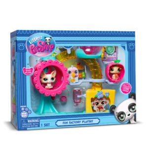 LPS Fun Factory Play Set in packaging on display on a white background.