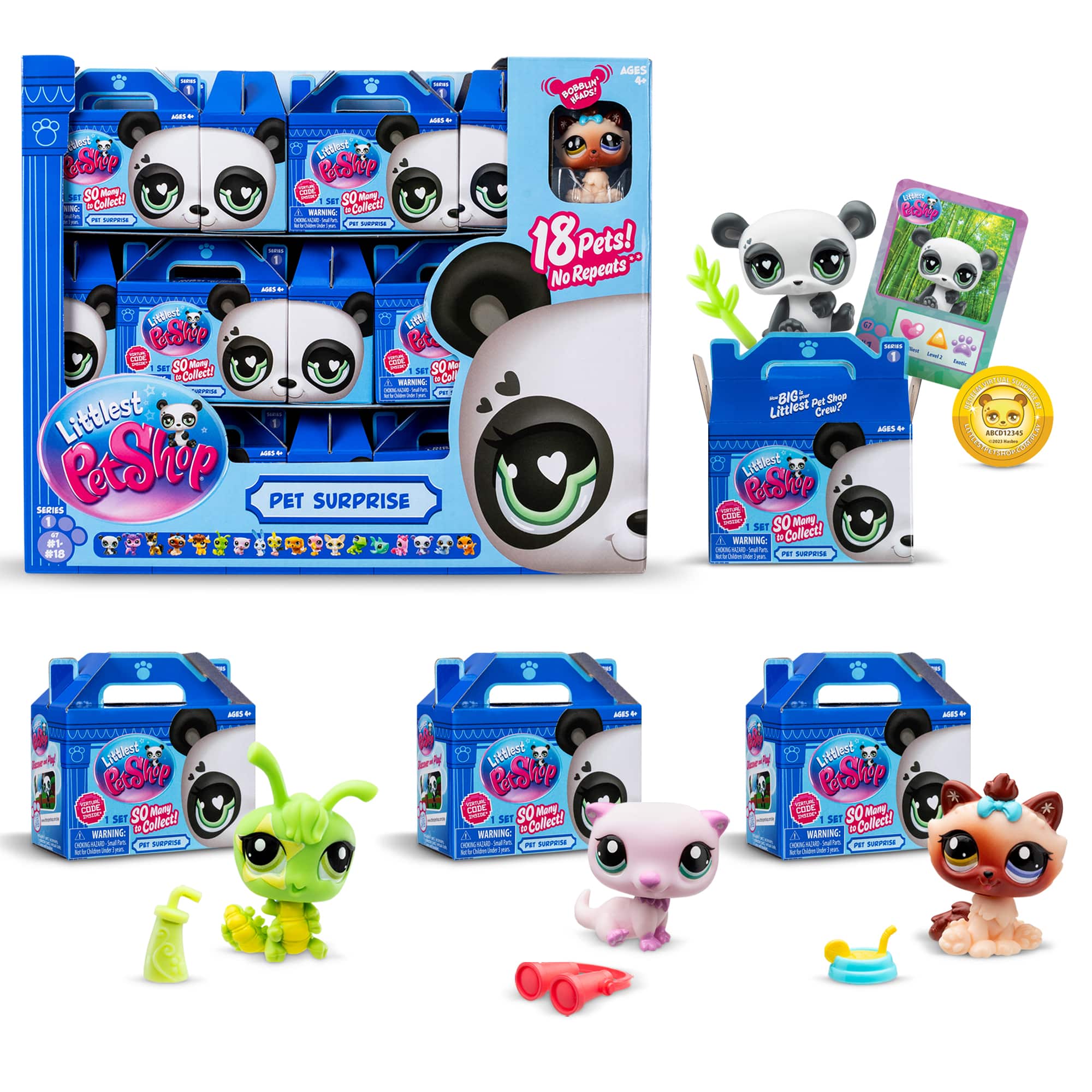 Littlest Pet Shop - 18 Pets Collector Set, Pet Surprise Display