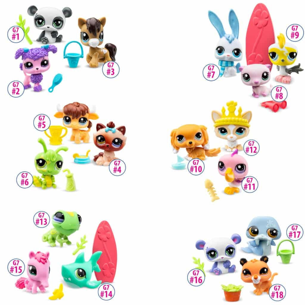 LPS Pet Surprise Trios on white background.