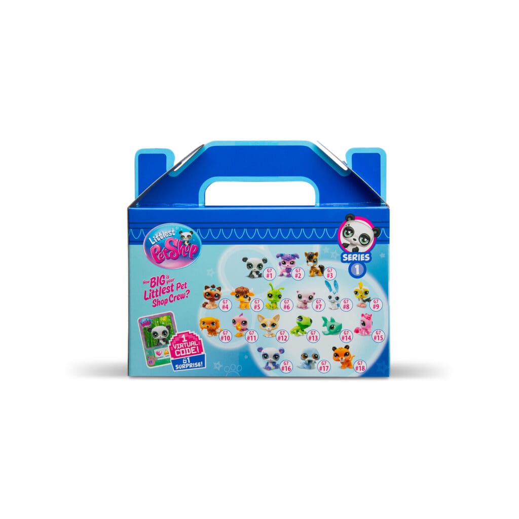 Back of LPS Pet Surprise Trios packaging on white background.