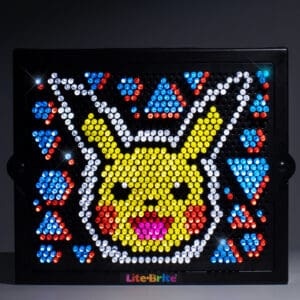 Lite Brite Super Bright HD Pokémon Edition lit up.