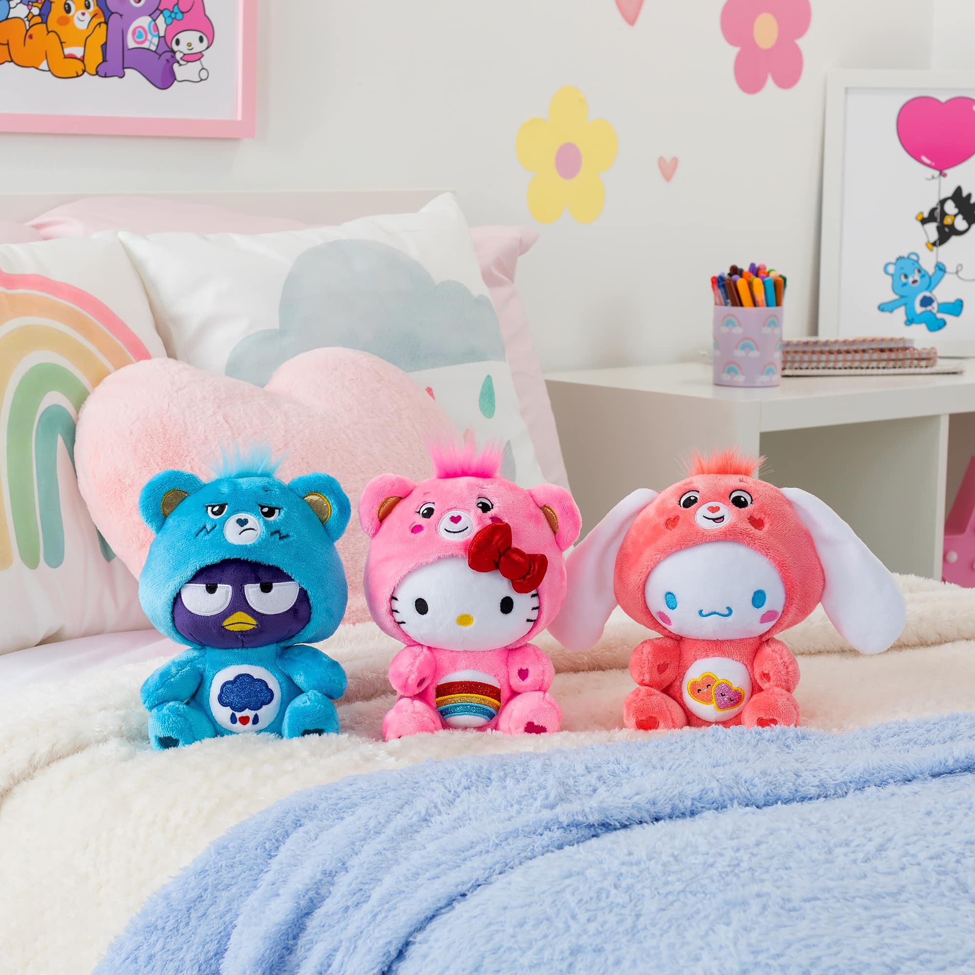 Care Bears™ - Hello Kitty and Friends Fun Size Plush - Cinnamoroll as  Love-A-Lot Bear