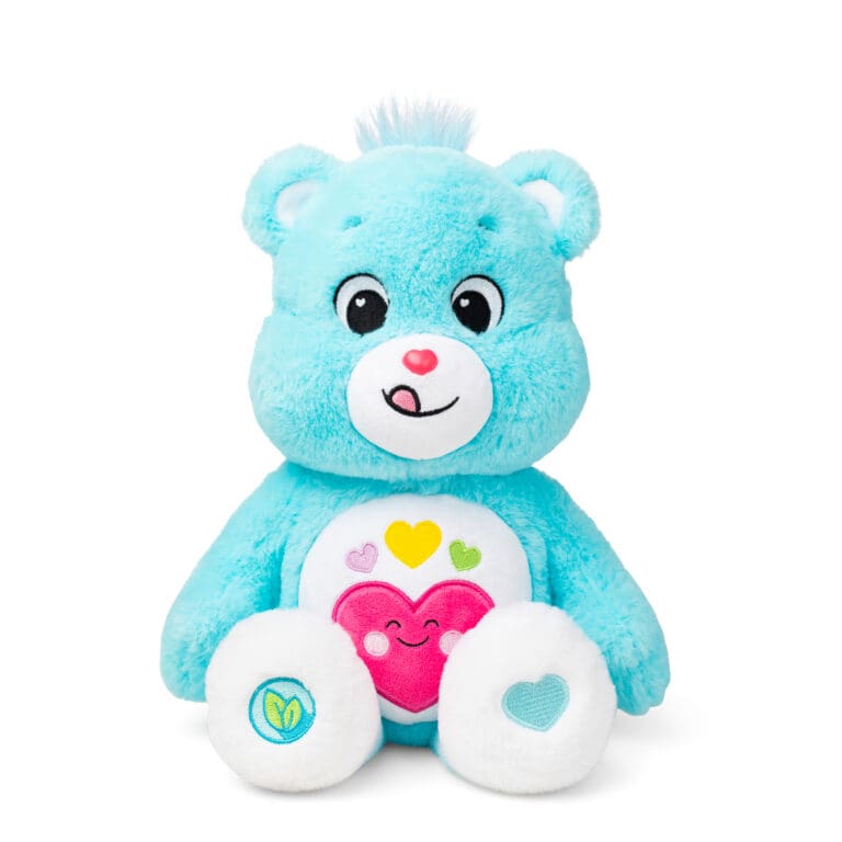 Care Bears Always Here plush displayed on a white background, featuring a comforting design and symbolizing support and companionship.