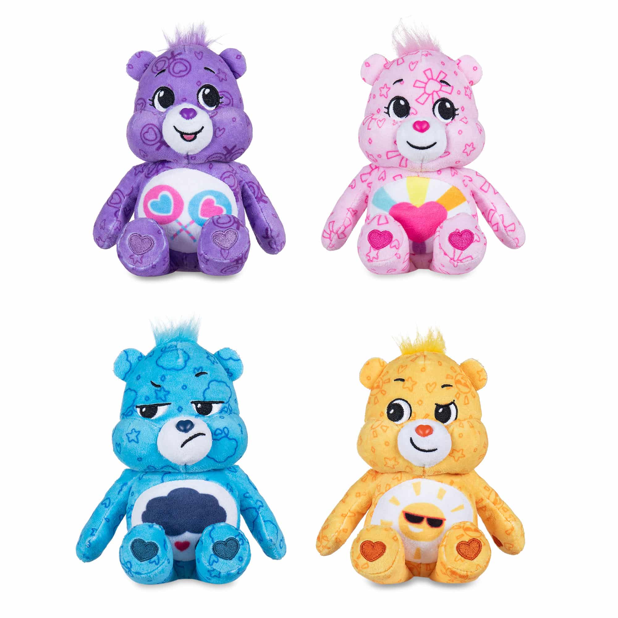 Care Bears - 4 Pack - Fun Size Plush Set | BasicFun!