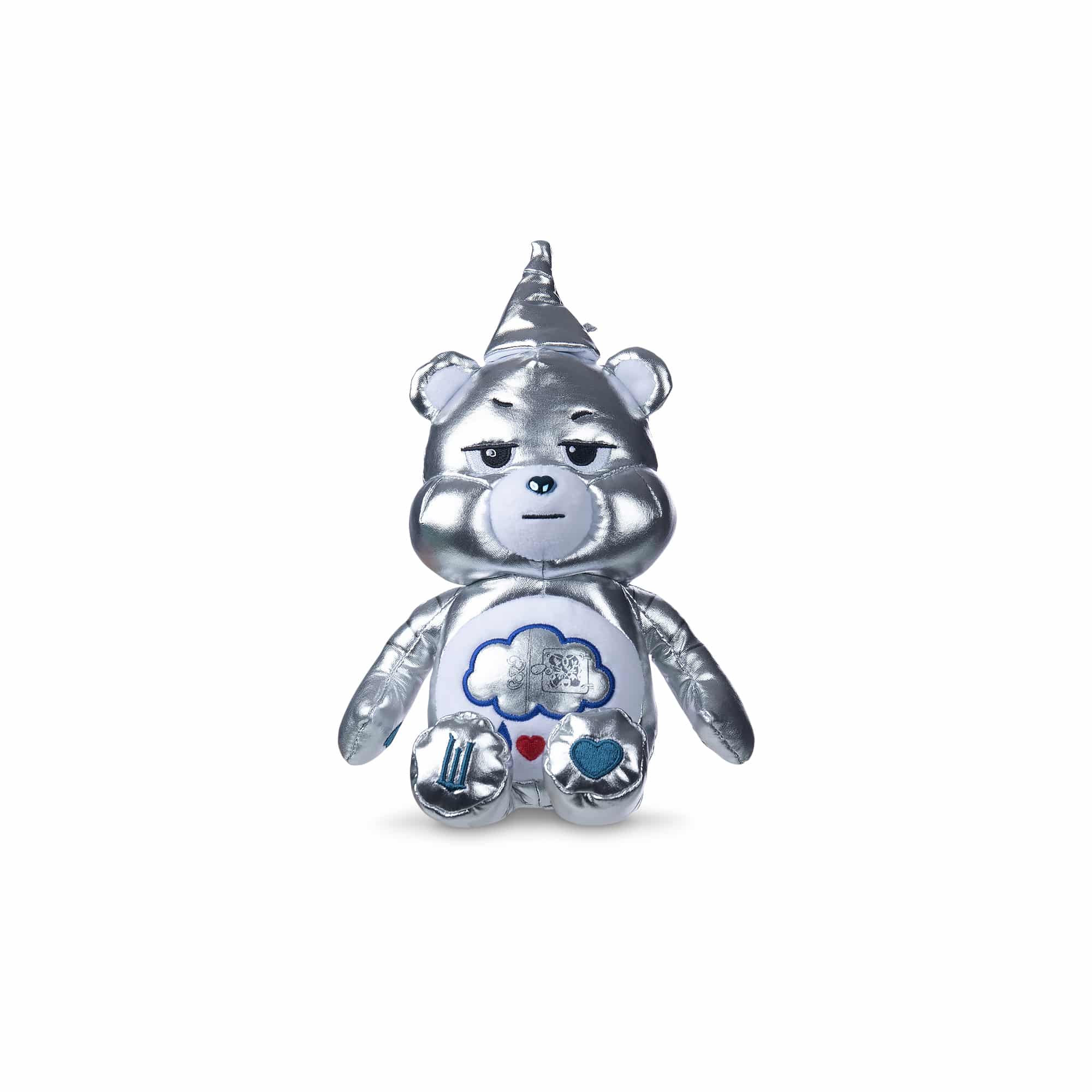 Front facing sitting photo of the Tin Man Care Bear