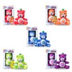 Bears in and out of their individual packaging from the Micro Teenies Care Bears Fruity Bears 5-Pack