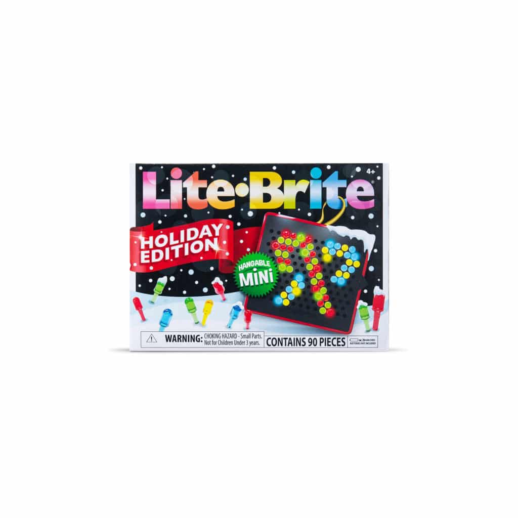 Lite-Brite Mini, Holiday Edition packaging