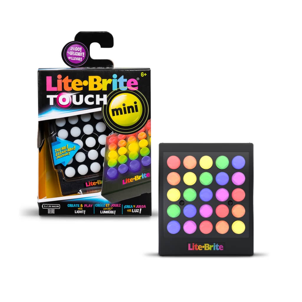 Lite-Brite Touch Mini in and out of packaging