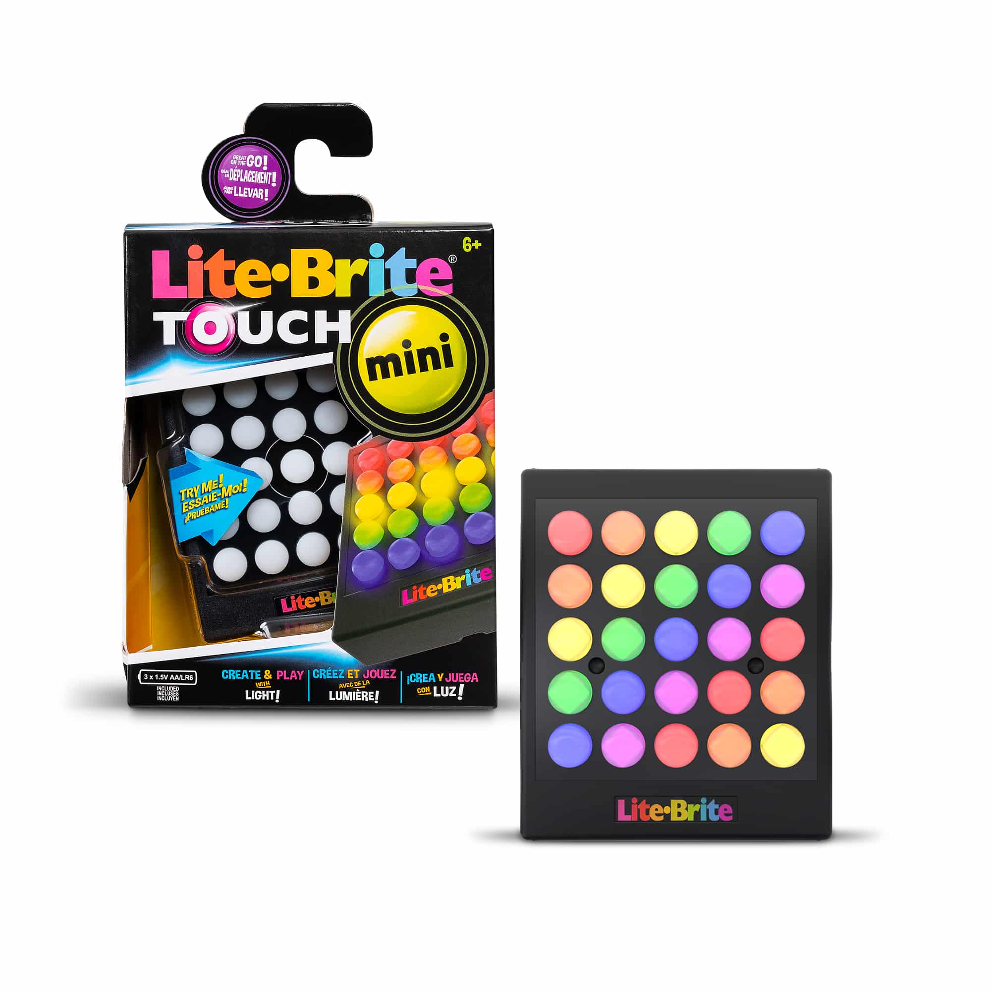 Lite-Brite Touch Mini in and out of packaging