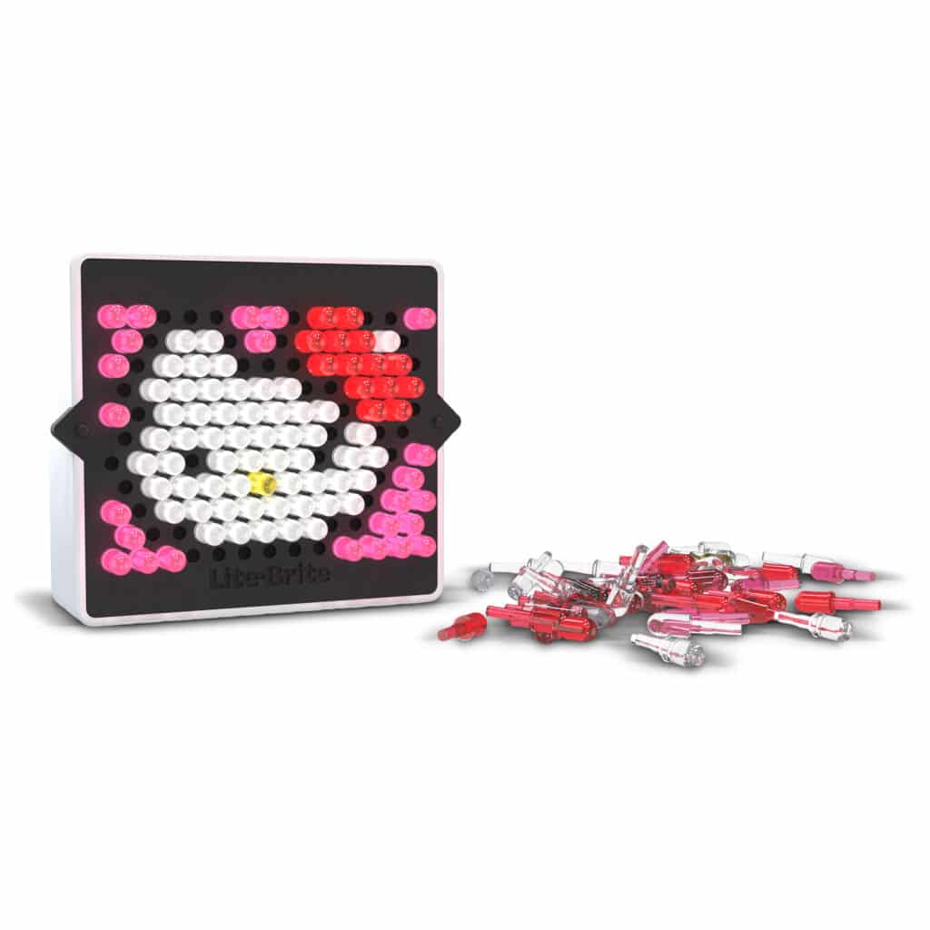 Lite-Brite, Hello Kitty Mini with pieces next to it