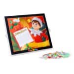 photo of the Lite-Brite ColorPOP! Elf on the Shelf and all the colorful light covers