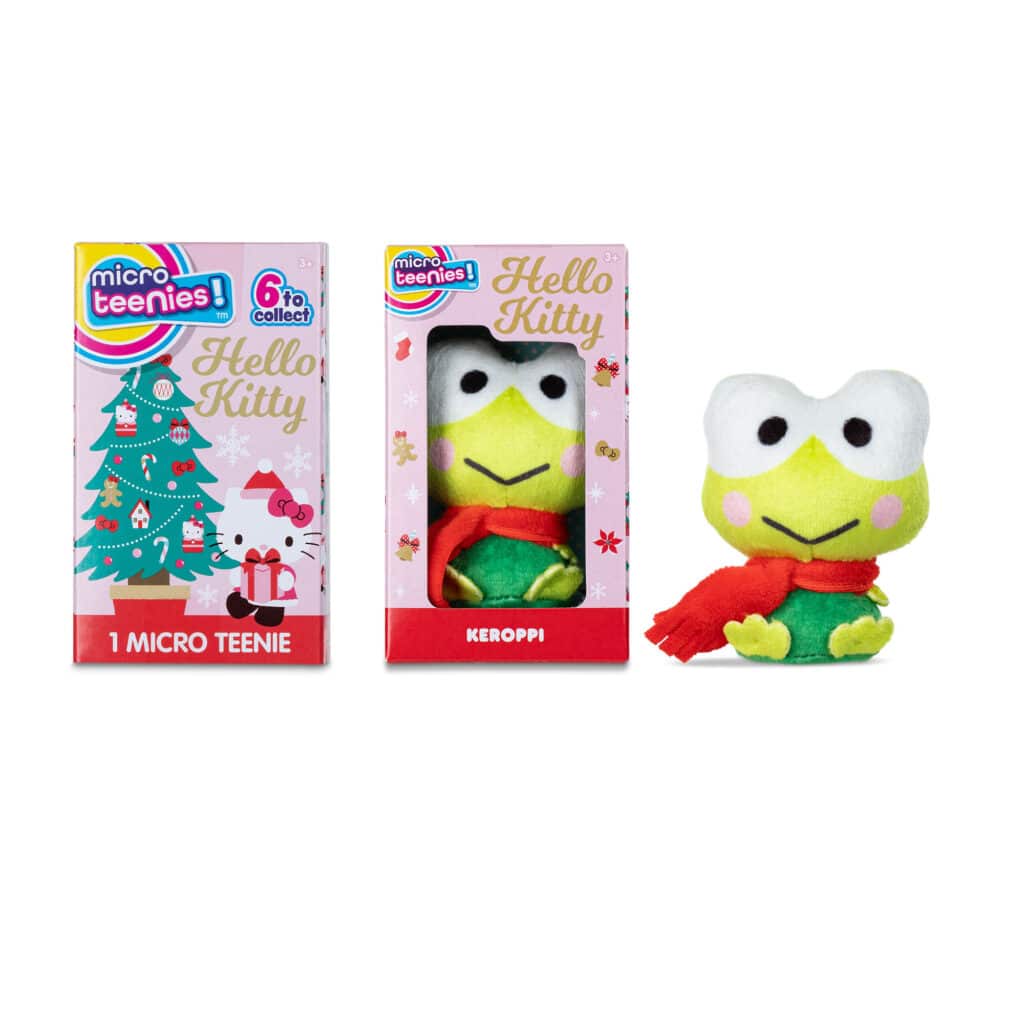 Holiday Keropi from the Micro Teenies Hello Kitty & Friends Holiday Stocking Stuffer Assortment