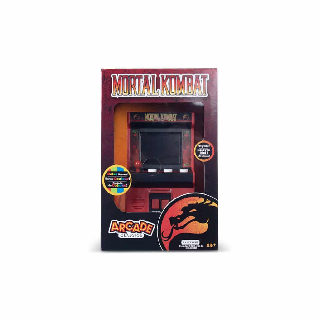 Arcade Classics Mortal Kombat Handheld Arcade Game in packaging